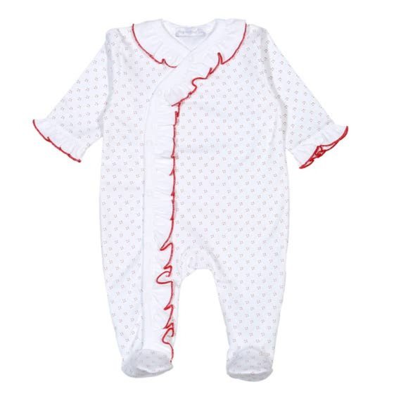 NWT Hug Me First Ruffled Footed Onesie - Picture 1 of 7